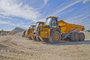 Action Supply aggregate service trucks on display